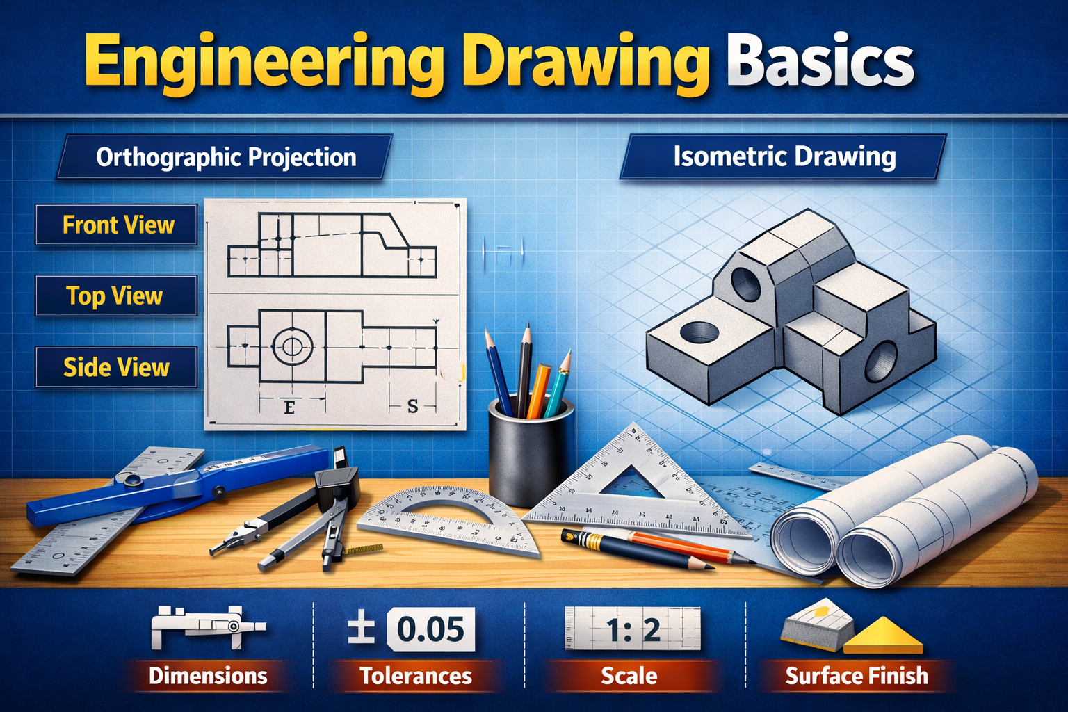 🎯 इंजीनियरिंग ड्राइंग क्या है? (Engineering Drawing Explained)