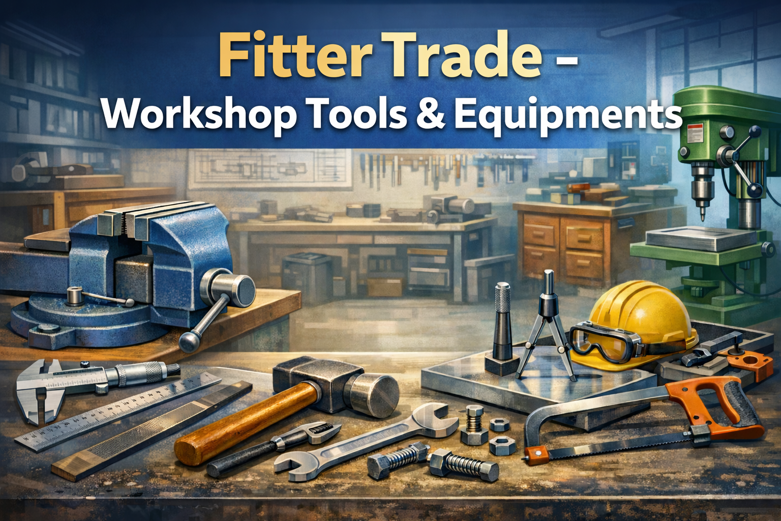 फिटर ट्रेड टूल्स और इक्विपमेंट का व्यापक परिचय PDF