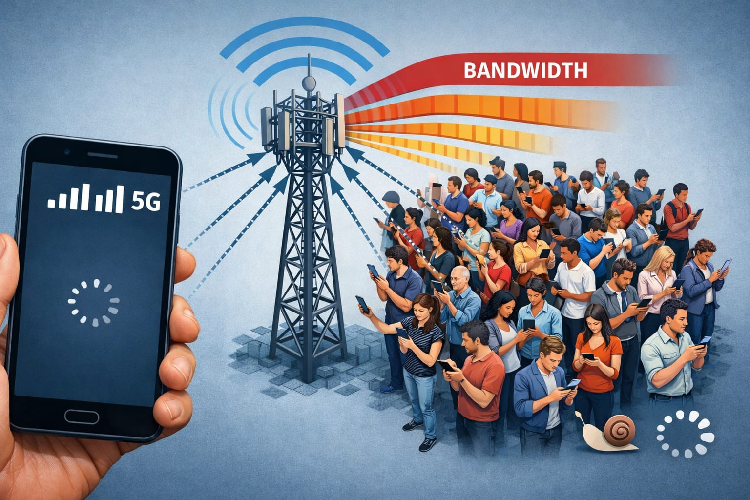 📶 मोबाइल में “4G / 5G” लिखा होता है, लेकिन असली स्पीड क्यों नहीं मिलती?